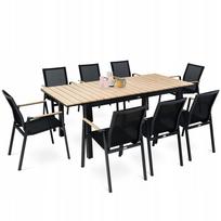 Sodo baldų komplektas Miranno, aliuminis, sulankstomas stalas 210 cm ir 8 kėdės