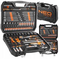 Raktų galvučių rinkinys NEO TOOLS, 1/2", 1/4", 95 dalių, EVA putplasčio įdėkle