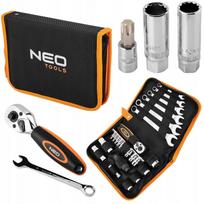 Motociklo įrankių rinkinys NEO TOOLS, 25 vnt., su dėklu