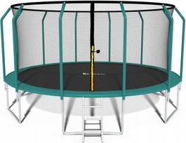 Batutas FUNFIT 465 cm su apsauginiu tinklu ir kopetėlėmis