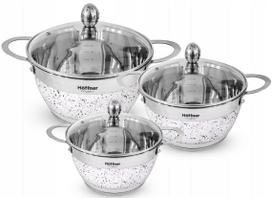 Puodų rinkinys HOFFNER ELEGANCE, 6 dalys, nerūdijantis plienas