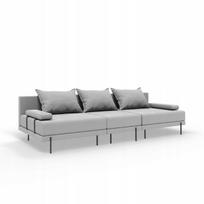 Trivietė modulinė lauko sofa Bahama su porankiais, pilka