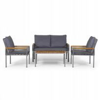 Lauko baldų komplektas Garden Star CRIS: 2 krėslai, sofa ir stalas HD-10353