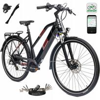 Elektrinis moteriškas trekingo dviratis 28" SHIMANO, LCD ekranas, 250 W