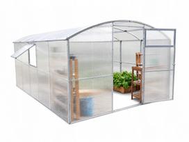 Šiltnamis iš polikarbonato, tiesiomis sienomis, 3x4 m, 6 mm, ETL Gera-3, profilis 40x20 mm