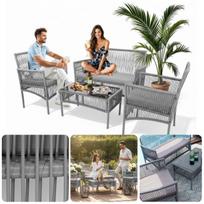 Lauko baldų komplektas ACAPULCO: sofa, stalas, foteliai
