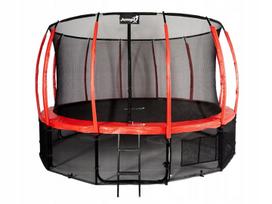 Sodo batutas Jumpi 435 cm Maxy Comfort Plus, raudonas, su vidiniu tinklu