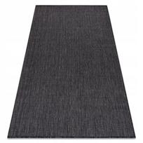 Kilimas STRING SION, juodas, 140x190 cm, lygaus audimo, be rašto