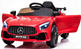 Vaikiškas elektromobilis MERCEDES GTR AMG, oda, EVA ratai