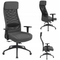 Žaidimų ir biuro kėdė, ergonomiška, su audinio apmušalu, pasukama
