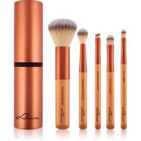 Luvia Cosmetics Travel Set makiažo šepetėlių rinkinys su dėklu kelionėms Sunset Crush 7 vnt.