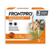 FRONTPRO Tabletės nuo blusų ir erkių šuniui (>4-10 kg) – 3x 28,3mg