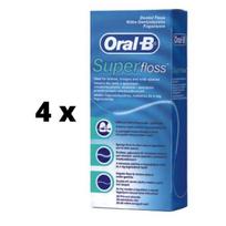 Dantų siūlas Oral-B Super Floss, 50 vnt. x 4 vnt. pakuotė