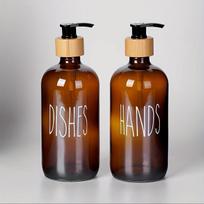 Muilo dozatorius 500 ml,  2 rudi buteliai