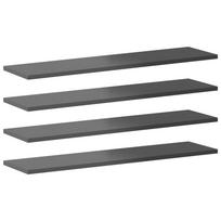 vidaXL Knygų lentynos plokštės, 8vnt., pilkos, 80x20x1,5cm, MDP