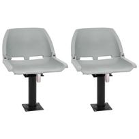 vidaXL Valties sėdynės su kojomis su 360° pasukimo mechanizmais, 2vnt.