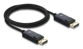 DELOCK Coaxial DisplayPort laidas 16K 60 Hz 80Gbps, DisplayPort į DisplayPort, 2 m, juodas, pintas apvalkalas
