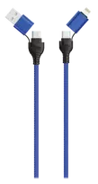 USB laidas 2GO 797368 1,2 m USB A/USB C/USB C/Lightning juodas mėlynas