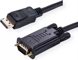 Value 11.99.5802 Vaizdo kabelis-adapteris 2 m VGA (D-Sub) DisplayPort Juodas (11.99.5802)