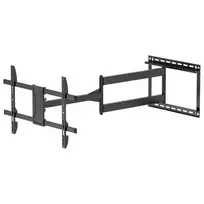 TV ar monitoriaus laikiklis BRATECK-LPA84-463XL Full-Motion sukamas sieninis laikiklis 43-100 colių ekranams, 75kg talpa, VESA iki 900x600mm, matinė juoda