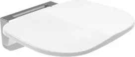 DEANTE Sulankstoma Sieninė Kėdė - Balta, 150 kg Apkrova, ABS Plastikas ir Aliuminis