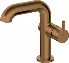 DEANTE Washbasin Mixer with Rectangular Spout, Black, Single-Lever, Deck-Mounted, Brass, Arnika Nero