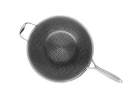 Kohersen Black Cube 32 cm Wok, Tri-Ply Stainless Steel, Induction Compatible, Non-Stick