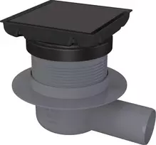 DEANTE Point Drain - Reversible nerūdijančio plieno grindų kanalizacija su sausu sifonu, 150x150 mm