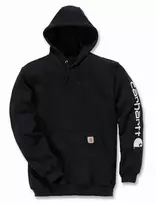 Carhartt Mid Signature Sleeve Logo Black Sweatshirt