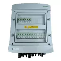 EMITER Switchgear Attached DC Hermetic IP65 EMITTER su DC apsaugos nuo viršįtampių įrenginiu Noark 1000V 1+2 tipo, 6x PV eilutė, 6x MPPT