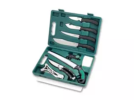 Outdoor Edge Game Pro Kit 10-Piece Field Dressing Set with Knives, Saw, Shears, Sharpener, Gloves, Cutting Board, and Hard Case