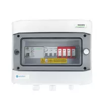 EMITER Switchgear Attached AC Hermetic IP65 su Dehn 2 tipo viršįtampio ribotuvu, 40A 3 fazės, RCD A tipo 63A/300mA
