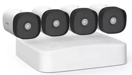Tenda 4 kamerų PoE NVR stebėjimo rinkinys K4P-4TR su 4TB kietuoju disku, 4MP kulkos kameromis, H.265+, IP67, 30 m naktiniu matymu