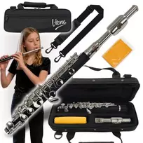 V-TONE PICCOLO 1 Piccolo fleita C tonacijoje, ABS derva, nikeliu sidabrinė galvutė, nikeliuoti klavišai, Boehm sistema, Split E, C pėdelė, mokinio modelis su kietu dėklu ir aksesuarais