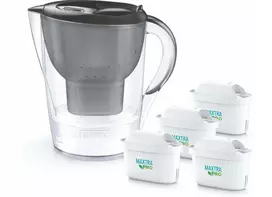 Brita Marella+ vandens filtro ąsotis su 4 Maxtra Pro Power kasetėmis, 2,4 l, grafitas