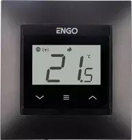 ENGO Controls E55-B internetinis įleidžiamas temperatūros reguliatorius 55x55 rėmui, Wi-Fi, juodas