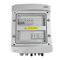 EMITER Switchgear Attached DCAC Hermetic IP65 su Noark 1000V Type 2 DC viršįtampio apsauga, 2 x PV String, 2 x MPPT // AC Noark Type 2, 10A 3-fazių