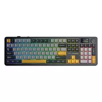 AULA F108 Pro Gray+Orange+Deep Gray Reaper Switch RGB mechaninė klaviatūra