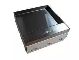 A-LAN Floor Box 12M – 12 modulių grindų dėžė standartiniams lizdams 22,5×45 mm (45×45 mm), kampinis montavimas