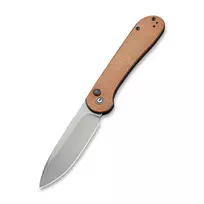 CIVIVI Button Lock Peilis Elementum Brown Micarta
