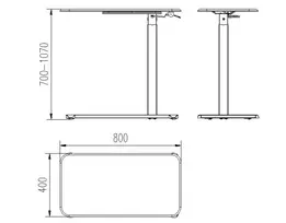 UNIQUE LAPTOP DESK reguliuojamo aukščio stalas / staliukas juodas