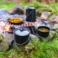 Esschert Design FF215 Camping Cookware Set Black 7 Pieces