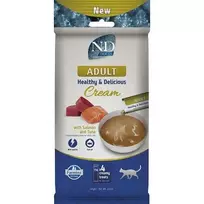 FARMINA N&D Ocean Cat Cream with Salmon & Tuna Adult Box – Cat Treat for Adult Cats – 4x15g