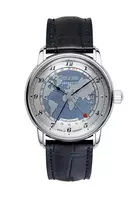 Zeppelin Friedrichshafen 85963 Automatinis laikrodis, 42 mm, juodas ciferblatas, odinis dirželis