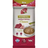 FARMINA N&D Quinoa Cat Hairball Cream with Chicken & Tuna Box – Cat Treat – 4x15g