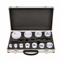 AWTOOLS Bimetalinių skylėtųjų pjūklų rinkinys 19-76mm 15 vnt. BLACK LINE Metal Case