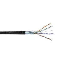 EmiterNet išorinis geliu užpildytas FTP (F/UTP) Cat.5e kabelis, 4x2x0.5 PE+GEL, juodas