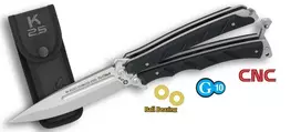 K25 02263 Balisong Butterfly Knife CNC Blade Ball Bearing