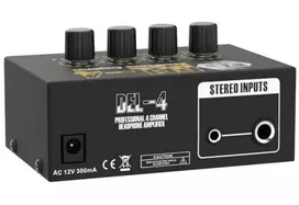 DONNER DEL-4 Nešiojamas Ausinių Stiprintuvas su Bass Boost, 130mW, USB-C, 10h Baterija