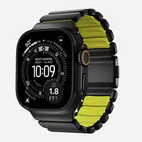 NOMAD Stratos Band - Titanium Bracelet for Apple Watch 49mm su FKM (Black Titanium, Volt FKM)